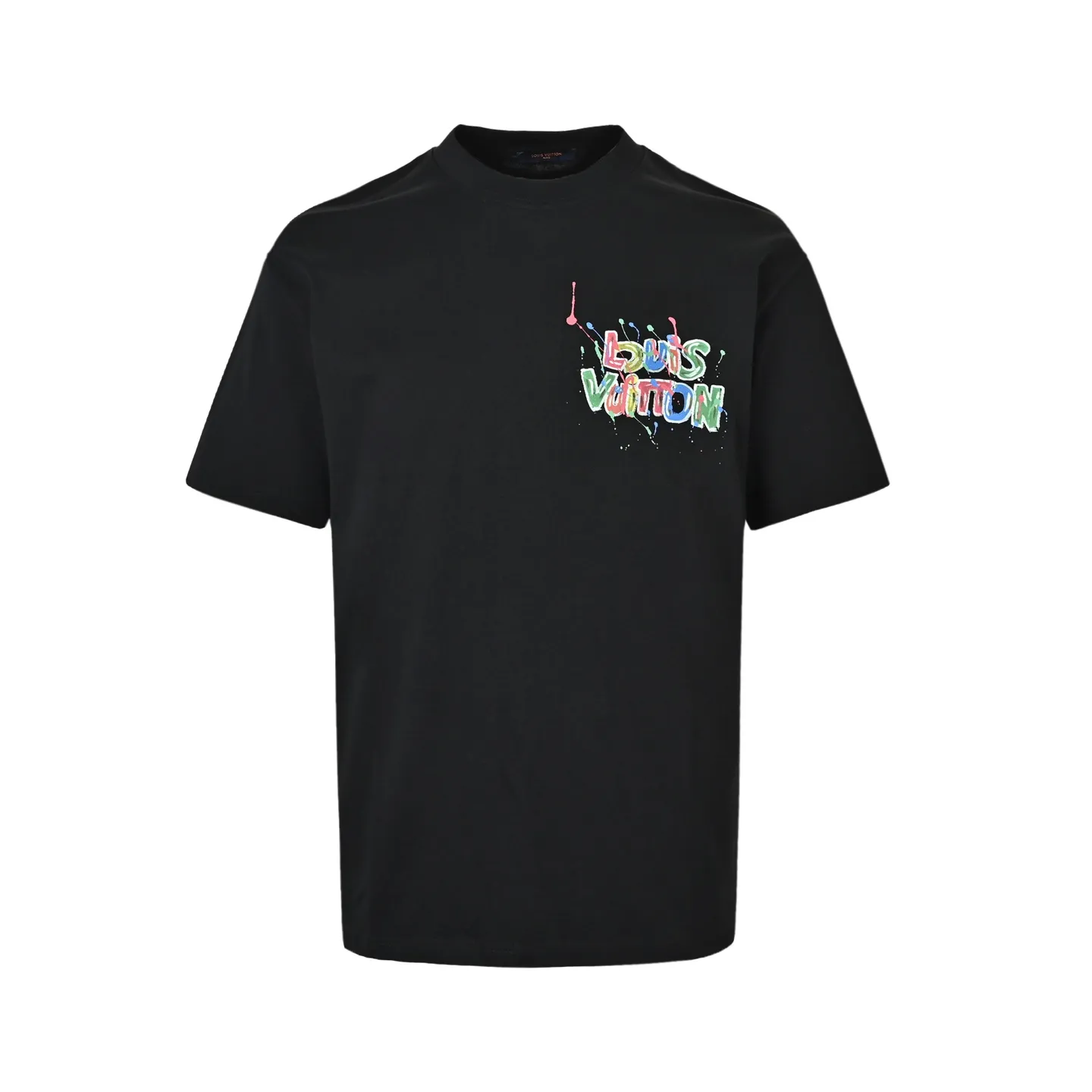 Louis Vuitton/Louis Vuitton letter graffiti hand-painted short sleeves